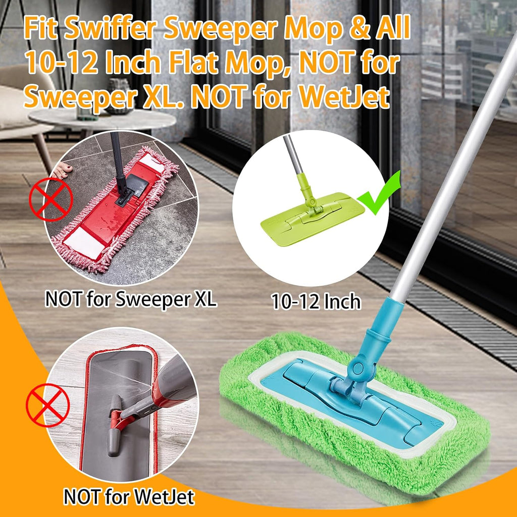Unoutur Reusable Dry Sweeping Cloths Microfiber Wet Mop Pads Compatible with Swiffer Sweeper Mop Replacement Sweeping Mopping pad Refills for Hardwood Surface Floor Cleaning (16PCS)