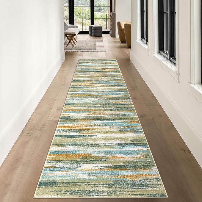 Lansny Modern Abstract Runner Rug 3x10 - Image 2