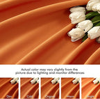 MIULEE Orange Back Tab Blackout Curtains 108 Inch Long 2 Panels Set - Image 8