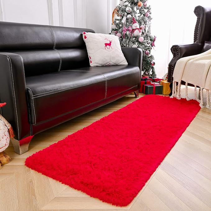 Amearea Shag Fluffy Runner Rug for Bedroom Girls Living Room, 2x6 Feet Extra - Image 8