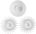 BONNYCO White Wall Mirrors Pack of 3 Pieces Home & Bedroom Decorations