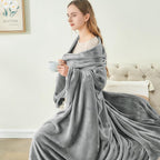 BEDELITE Fleece Blankets Queen Size Grey Throw Blankets - Image 8