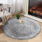 Ciicool Round Fur Fluffy Area Rug - Image 5