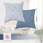 HPUK Decorative Throw Pillow Covers Set of 4 Square Couch Pillows Linen Cushion - Image 2