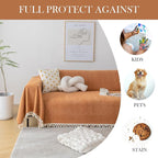 HANDONTIME Dark Orange Sofa Covers Couch Cover - Image 4