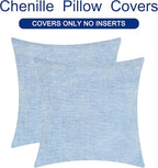 CaliTime Throw Pillow Covers Decorative 26 X 26 Inches Pack of 2 Cozy Chenille - Image 6
