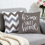 Hexagram Geometric Grey Pillow Covers 16x16 Set of 4, Decorative Outdoor Boho - Image 2