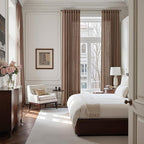 Caramel Brown Linen Curtains for Living Room Extra Long 132 Inches Long Back - Image 7