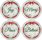 Pfaltzgraff Winterberry Red Ribbon Salad Plates, Set Of 4