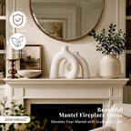Hug Donut Decorative Ceramic Vase Set for Flower or Home Decor(Cream White)