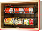 2-Pack Stackable Rack Organizer, Storage for Kitchen Pantry Cabinet, Holders for Food, Multifunctional Dispenser for Snacks Soda