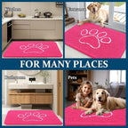 OLANLY Dog Door Mat for Muddy Paws 36x24, Paw Print Design, Absorbs Moisture - Image 8