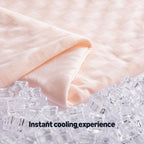 Amazon Basics Cooling Comforter, Soft Lightweight Waffle Weave Blanket for Hot Sleepers, Summer & All Season Bedding to Keep Cool for Night Sweats, 68"x90", Twin, Pink