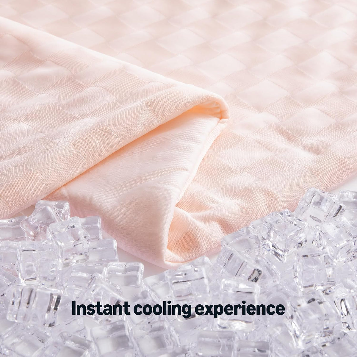 Amazon Basics Cooling Comforter, Soft Lightweight Waffle Weave Blanket for Hot Sleepers, Summer & All Season Bedding to Keep Cool for Night Sweats, 68"x90", Twin, Pink