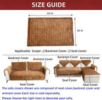 Couch Cover Sectional Couch Covers Non Slip Sofa Covers Washable for 3 Cushion Couch L Shaped Couch Protector Sofa Slipcovers for Kids Dogs Pets,Velvet,Coffee,36''x63''(Only 1 Piece)