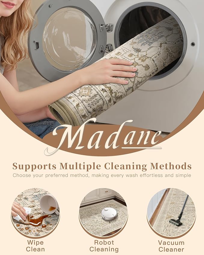 Madane Washable Entry Rug 3x4, Area Rugs - Image 8