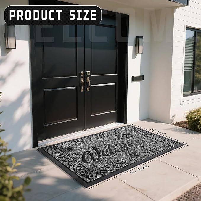 Yimobra Welcome Mat, Heavy Duty Sturdy Door Mats - Image 3