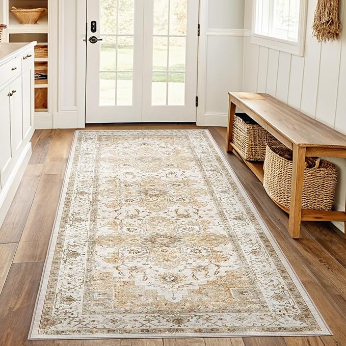 AMADA HOMEFURNISHING 2x5 Washable Runner Rug, Low-Profile Kitchen Rugs - Image 7