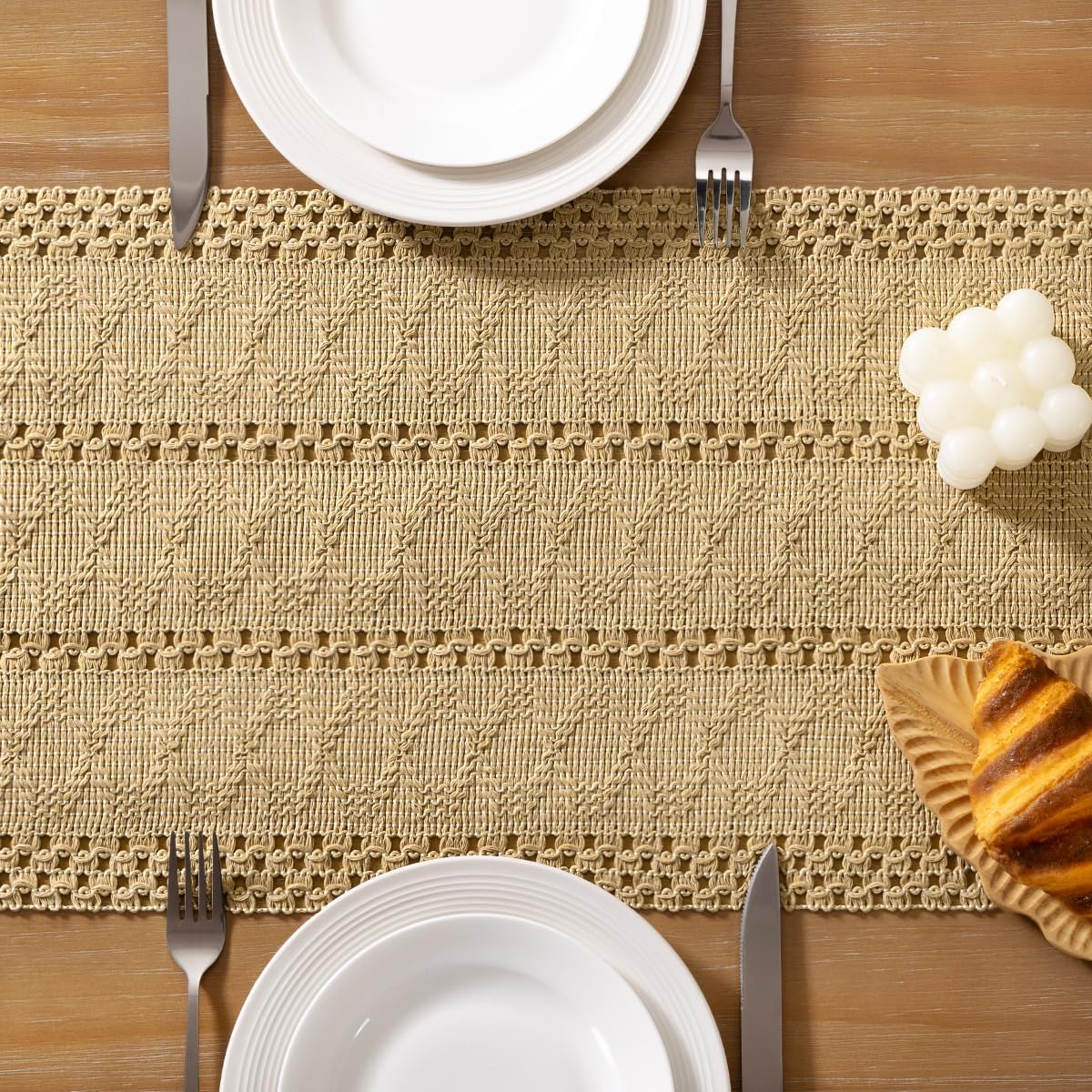 Boho Table Runner Fall Farmhouse Rustic Dining Dresser Scarf Home Decor