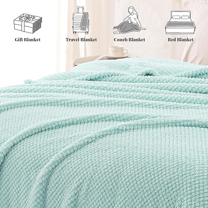 Whale Flotilla Queen Size Fuzzy Fleece Blanket - Image 8