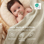 Bedsure 100% Cotton Muslin Blanket King Size - Image 2