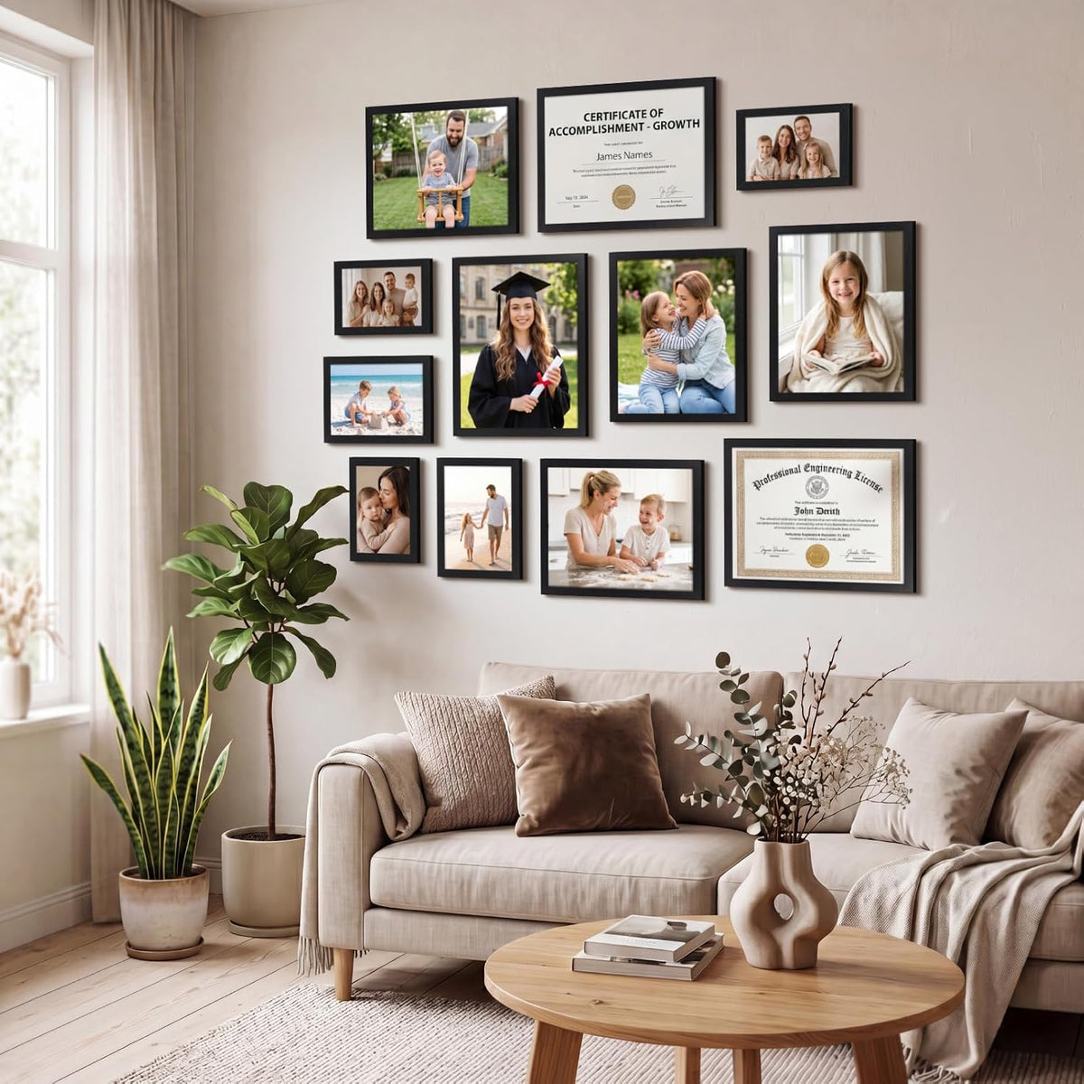 MEBRUDY 8.5 by 11 Picture Frames 22 Pack, Certificate Frame, Black
