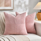 Fancy Homi 2 Packs Blush Pink Samll Decorative Throw Pillow Covers 12x12 Inch by Fancy+Homi