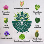 Organic Liquid Indoor Plant Food, Houseplant, Tropical & All-Purpose Indoor Plant Fertilizer, Organic Liquid Fertilizer 5-5-5 with Sea Kelp, 8oz Treats 50 Gallons