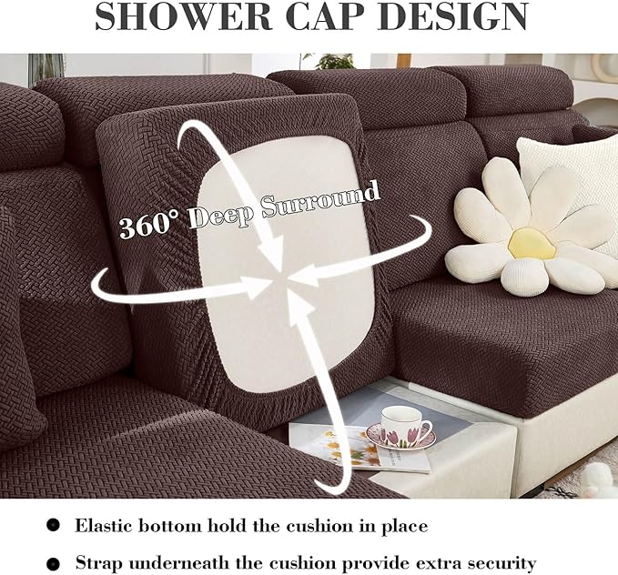 Couch Covers for 2 Cushion Sofa Pet Friendly Couch Cushion Covers Universal - Image 4