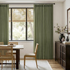 MIULEE Olive Green Pinch Pleated Thick Linen Curtains 108 Inches Long 2 Panels - Image 5