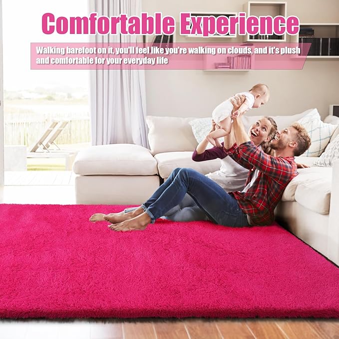 8x10 Fluffy Area Rugs for Living Room, Shag Area Rug for Bedroom, Soft Fuzzy - Image 6