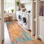 Washable Area Rugs 2'x10' Non-Slip Modern Abstract Soft - Image 3