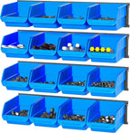 Wall Mounted Storage Bins, Plastic Hanging Storage Organizer Bins