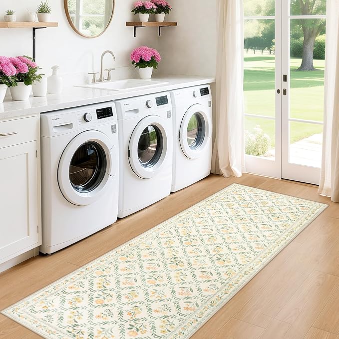 Runner Rug for Entryway: 2.6x8 Kitchen Rugs Non Slip Washable Ultra-Thin Soft - Image 4