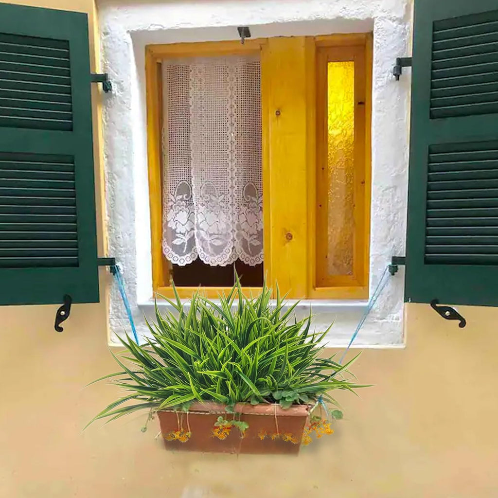 12 Bundles Artificial Greenery Outdoor Shrubs Faux Plants Fake Grasses