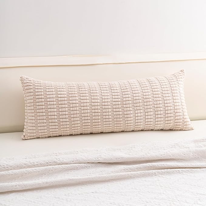 Corduroy Decorative Throw Pillow Covers 14x36 Inch Soft Striped Pillow Covers by Unknown