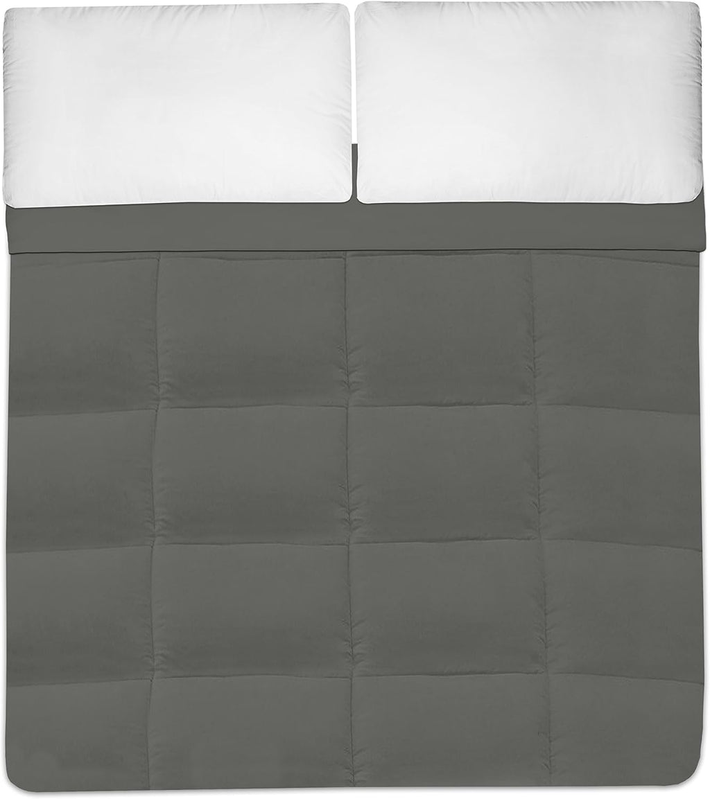 Sweet Home Collection White Goose Down Alternative Comforter, King, Gray