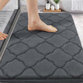 OLANLY Memory Foam Bath Mat Rug 30x20, Ultra Soft Bathroom Rugs, Dark Grey