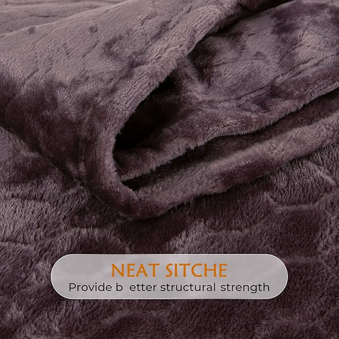 TOONOW Fleece Blanket Textured Fuzzy Plush Throw Blanket Twin Size 60" x 80" - Image 5
