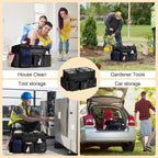 Large Cleaning Caddy For Cleaning Supplies,Cleaning Bag With Waist Belt & Shoulder Straps, Detachable Divider,Cleaning Supply Caddy For Housekeepers & Cleaners