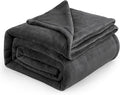 Bedsure GentleSoft Fleece Blankets Queen Size Dark Grey by BEDSURE