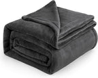 Bedsure GentleSoft Fleece Blankets Queen Size Dark Grey by BEDSURE