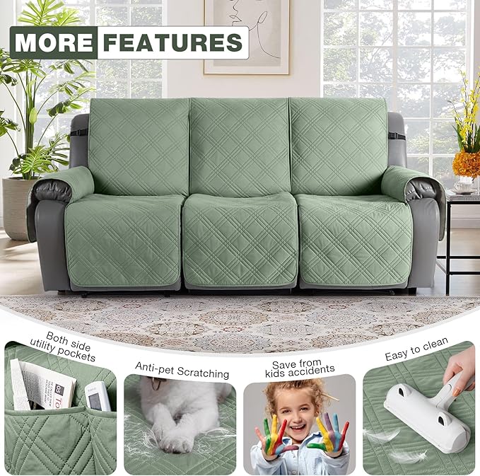 TAOCOCO 100% Waterproof Recliner Sofa Cover, Non Slip Split Couch Covers - Image 6