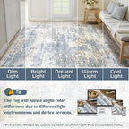 XLUEZ Round Rug 4ft for Bedroom, Washable Modern Abstract Circle Rug Neutral - Image 8