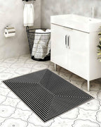 Latte&Fog 2x3 Entryway Rug, Small Modern Abstract Door Mat, Washable Kitchen Rug - Image 3
