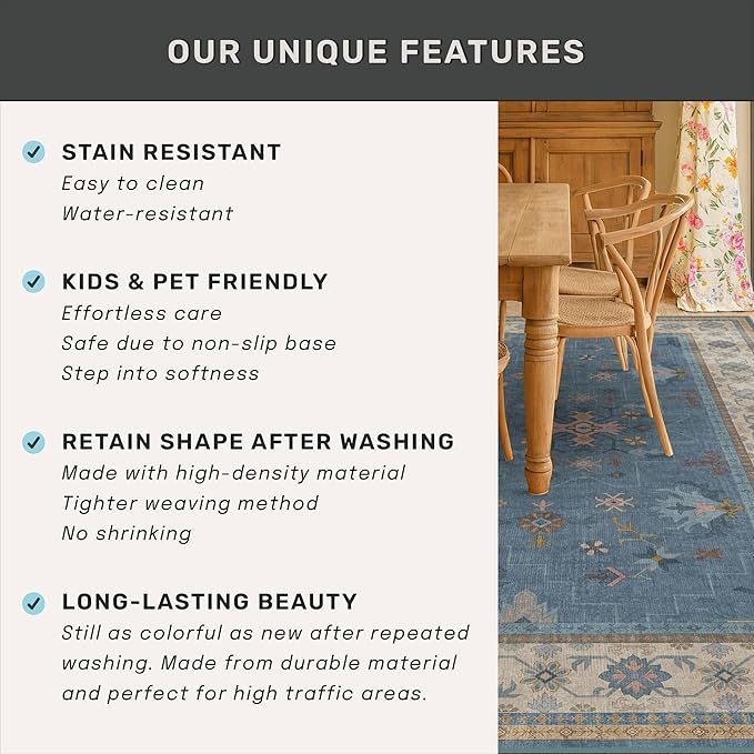 Hazo Haus Boho 2x5 Kitchen Rugs Non Slip - Image 6
