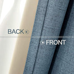 MIULEE Linen Texture Curtains for Bedroom Solid Blackout Thermal Insulated - Image 6