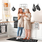 Fourluoo 10 Pcs Black and White Kitchen Decor and Accessories Set for Gifts