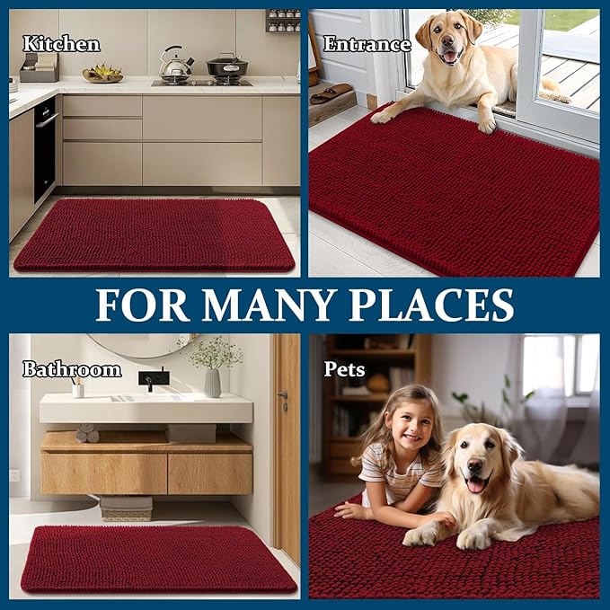 OLANLY Dog Door Mat for Muddy Paws 30x20, Absorbs Moisture and Dirt, Absorbent - Image 8