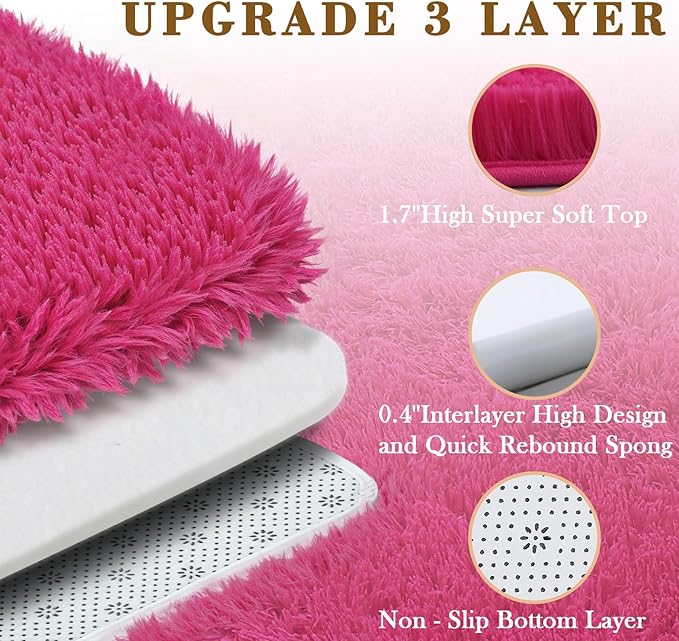Rugs for Bedroom 4x6, Alfombras para Salas Shag Large Plush Soft Area Rug - Image 3
